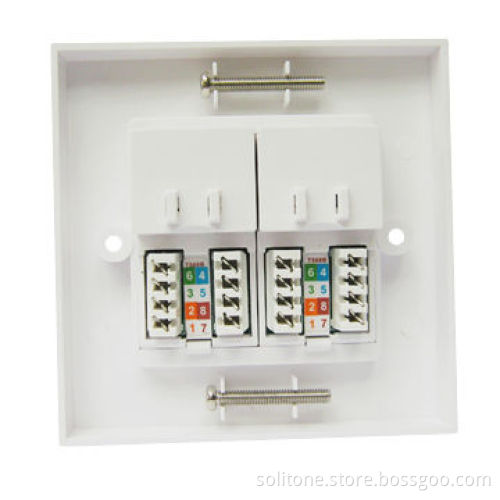 Faceplate in 86 Type, 2 Port, Made of ABS Material